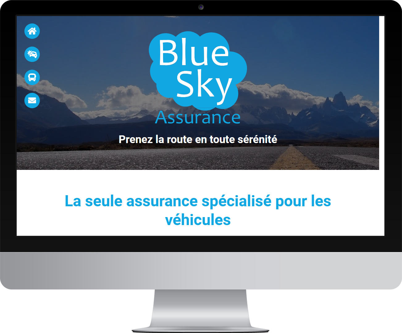 Le site Blue Sky Assurance sur PC